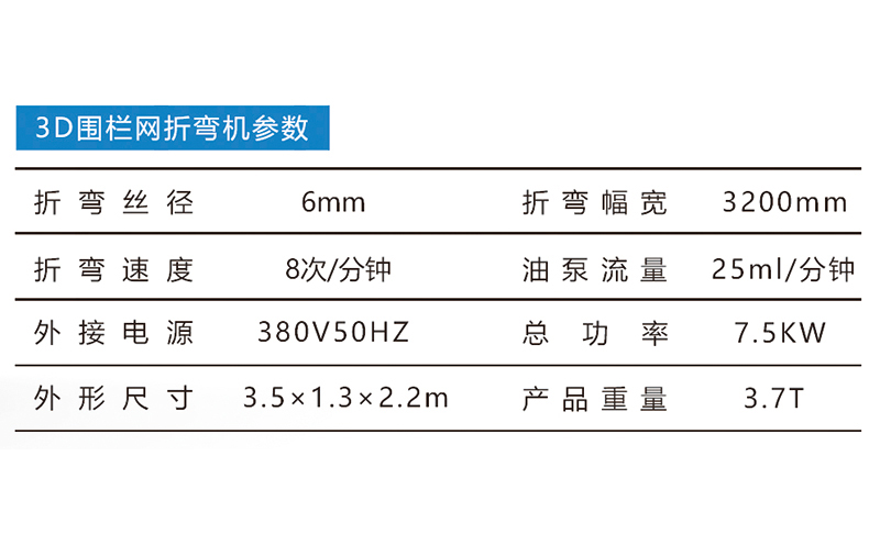 3D围栏网折弯机